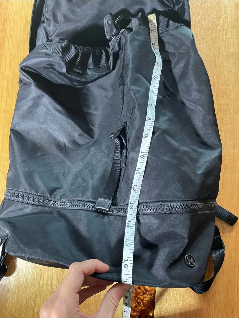 lululemon Go Lightly Rucksack Black Backpack with Front Buckle